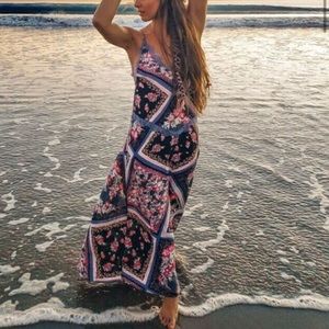 NEW NWOT Free People Stevie Printed Maxi Slip Dress